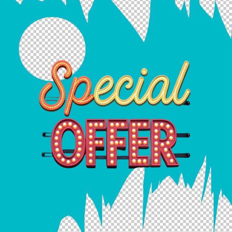 PSD tipografia dell'offerta speciale