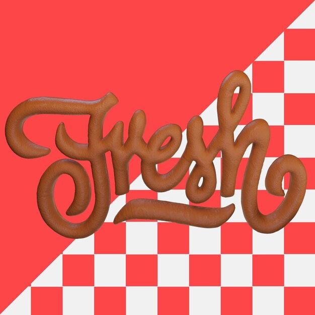 Tipografia di rendering di testo 3D