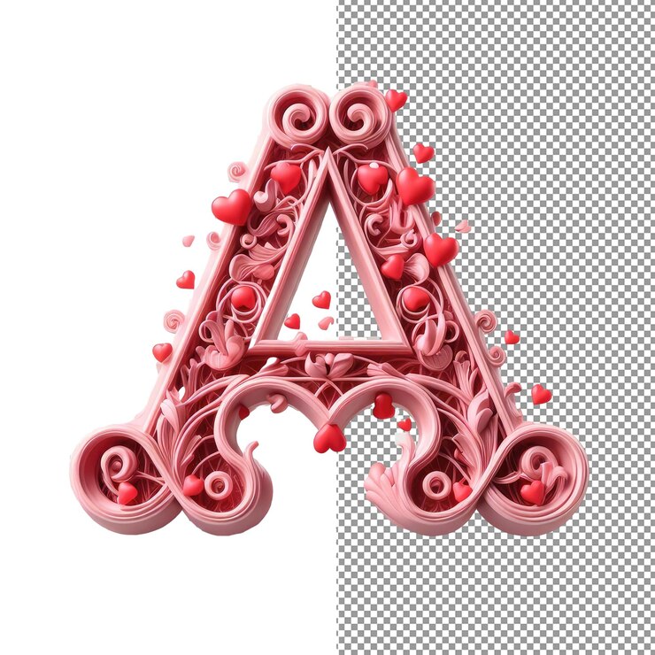 PSD tipografía dimensional letra 3d aislada en fondo png