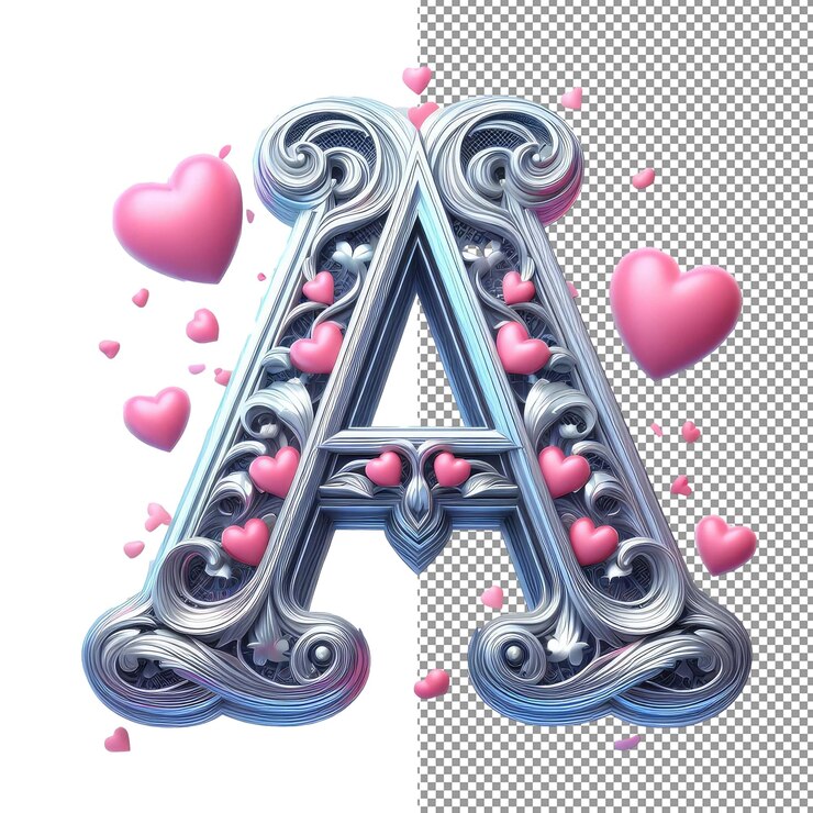 PSD tipografía dimensional letra 3d aislada en fondo png