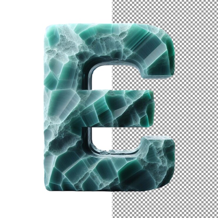 PSD tipografía dimensional letra 3d aislada en un lienzo png claro