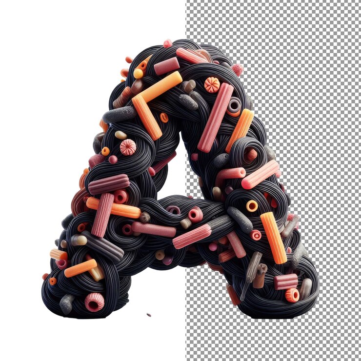 PSD tipografía dimensional letra 3d aislada sobre fondo png