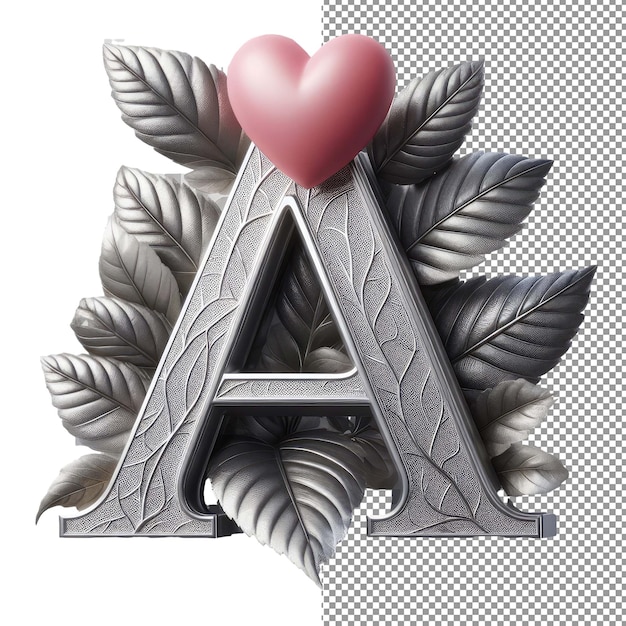 Tipografía dimensional y letra 3D aislada