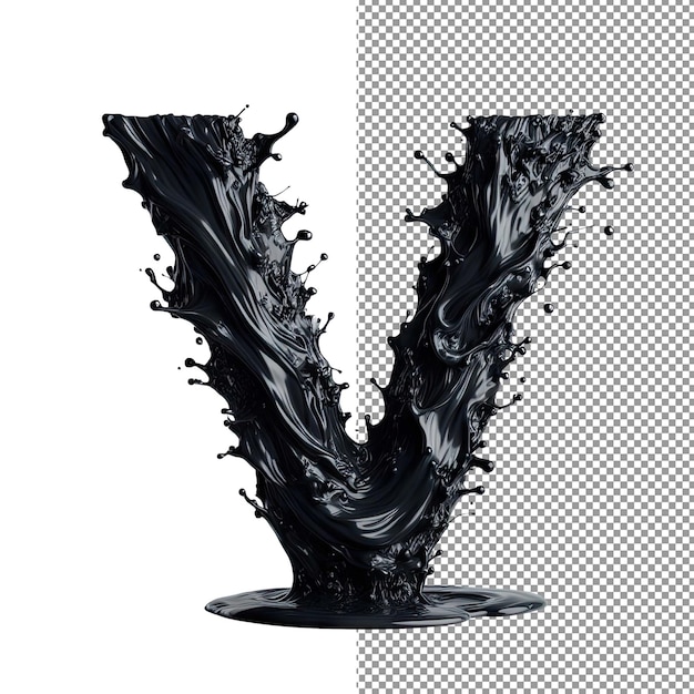 Tipografia dimensional Letra 3D isolada em fundo PNG