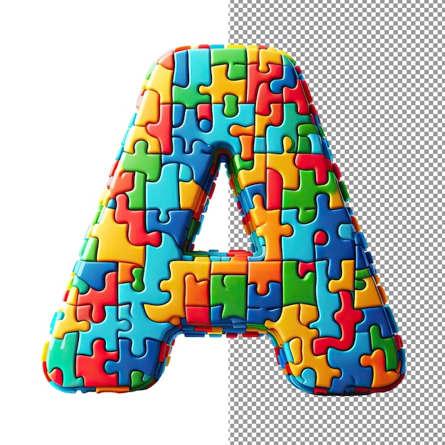 Tipografía dimensional de letras 3d aisladas