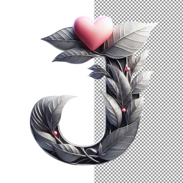 Tipografía dimensional de letras 3D aisladas