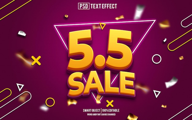 Tipografía editable texto en 3D con efectos de texto de venta