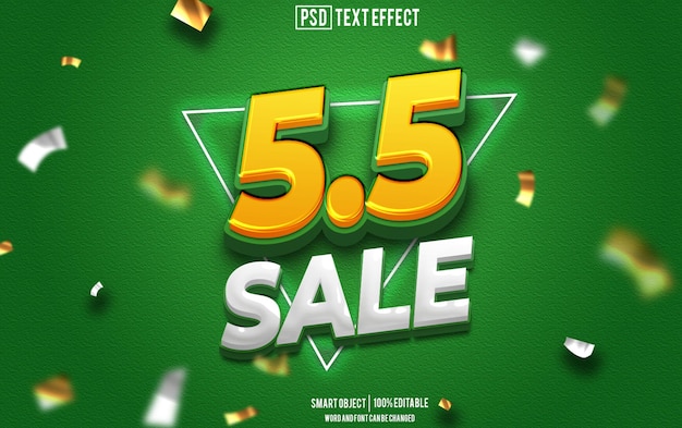 Tipografía editable texto en 3D con efectos de texto de venta