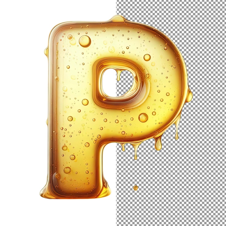PSD tipografía elegancia letra 3d aislada en fondo png.