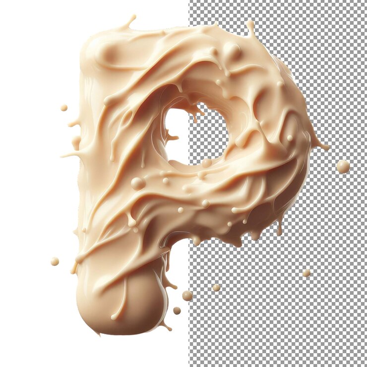 PSD tipografía elegancia letra 3d aislada en fondo png.