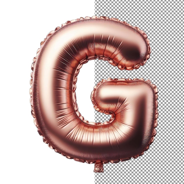 Tipografía globosa letra 3d aislada en globos de helio sobre fondo png