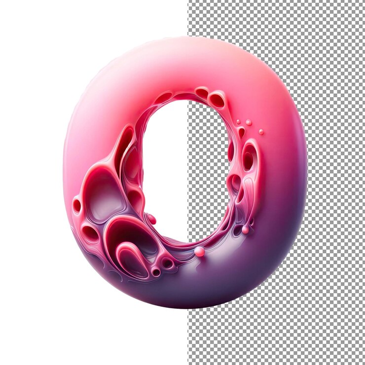 PSD tipografía innovadora letra creativa 3d única en la transparencia