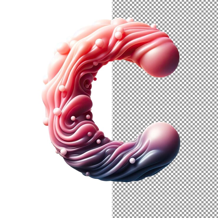 PSD tipografía innovadora letra creativa 3d única en la transparencia