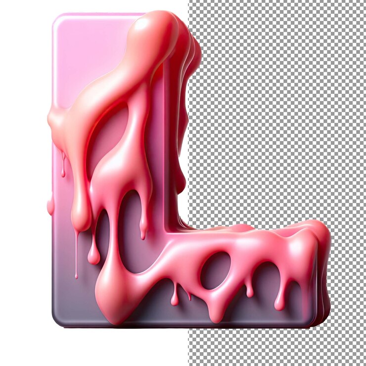 PSD tipografía innovadora letra creativa 3d única en la transparencia