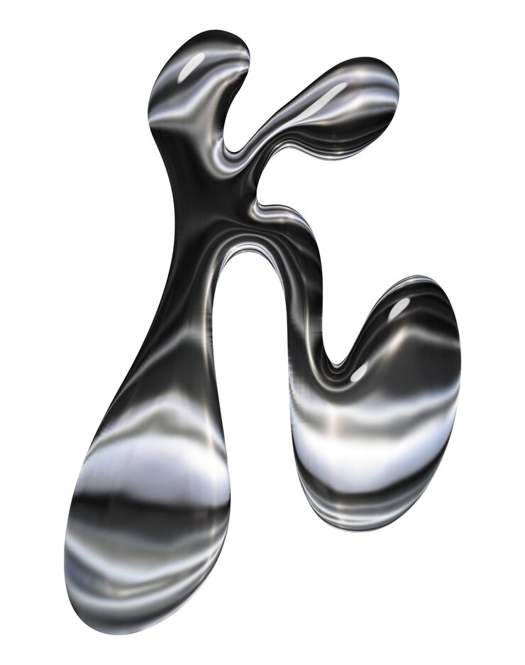 Tipografia K Liquid Font Chrome