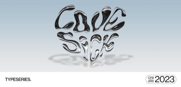 Tipografía lovesick chrome