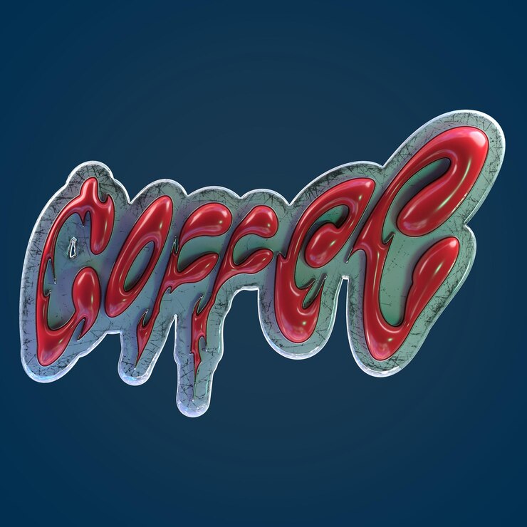 PSD tipografía metálica en 3d