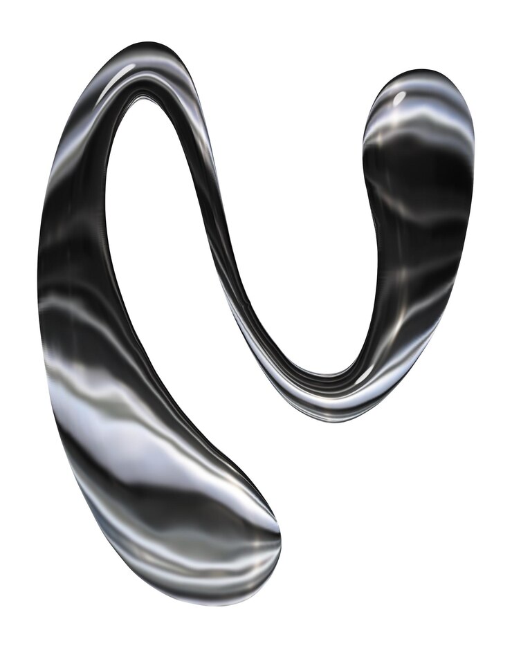 Tipografia N Liquid Font Chrome