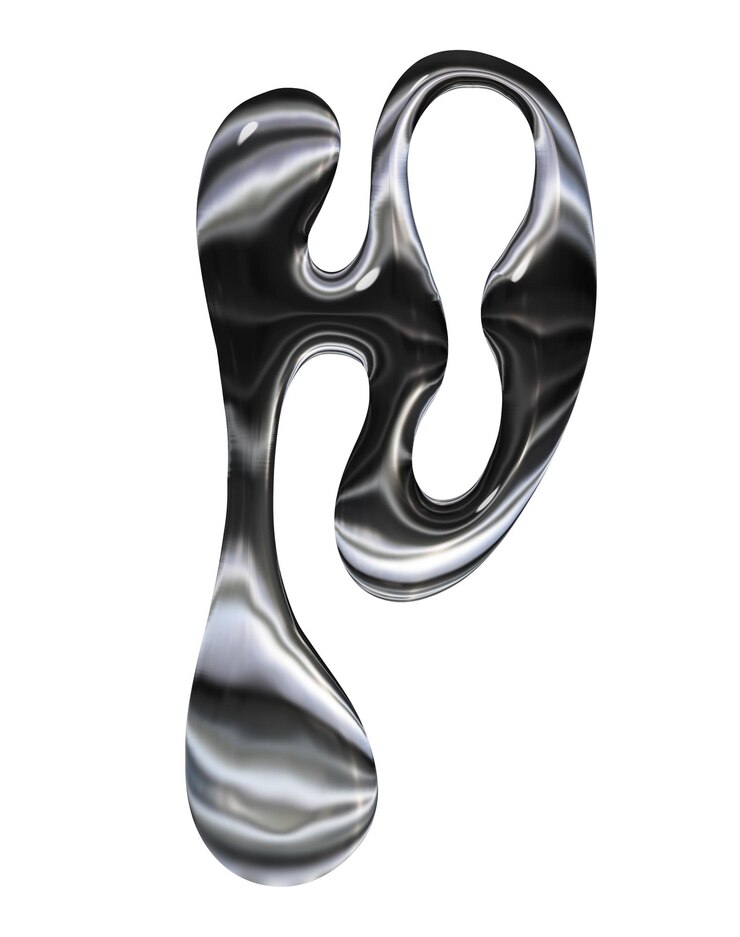 Tipografia P Liquid Font Chrome