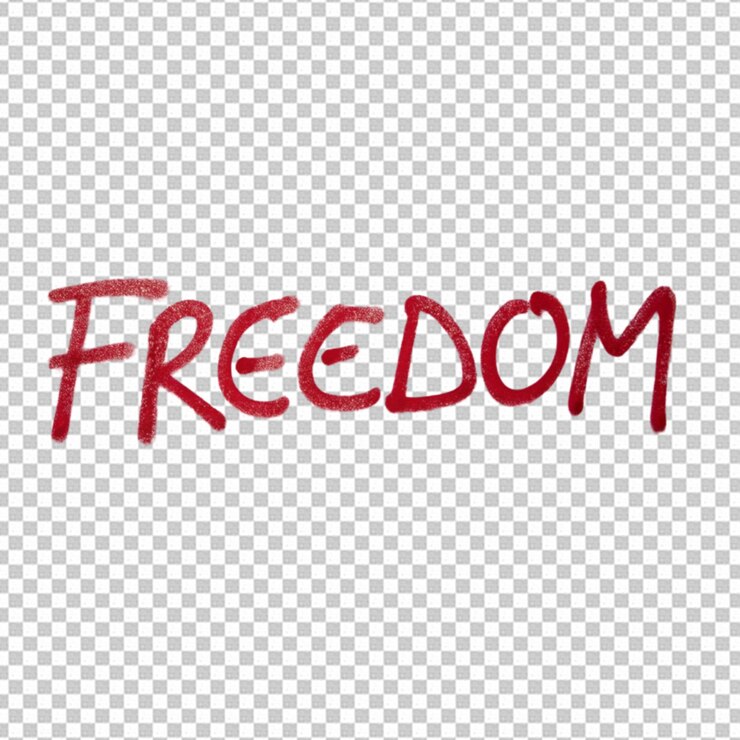 PSD tipografía de palabras de libertad