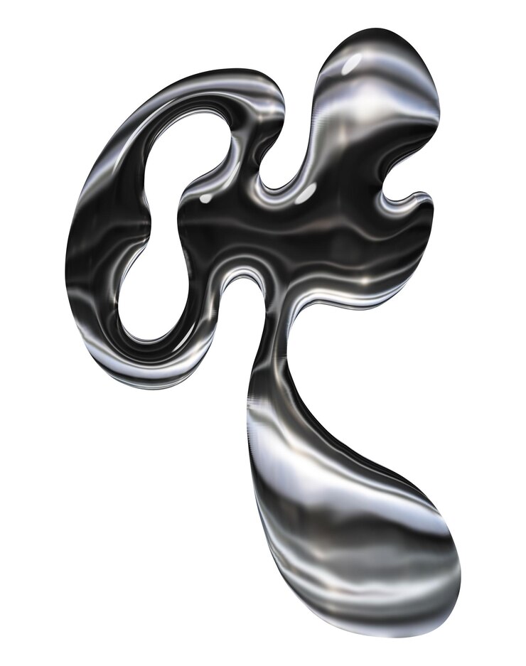 Tipografia Q Liquid Font Chrome