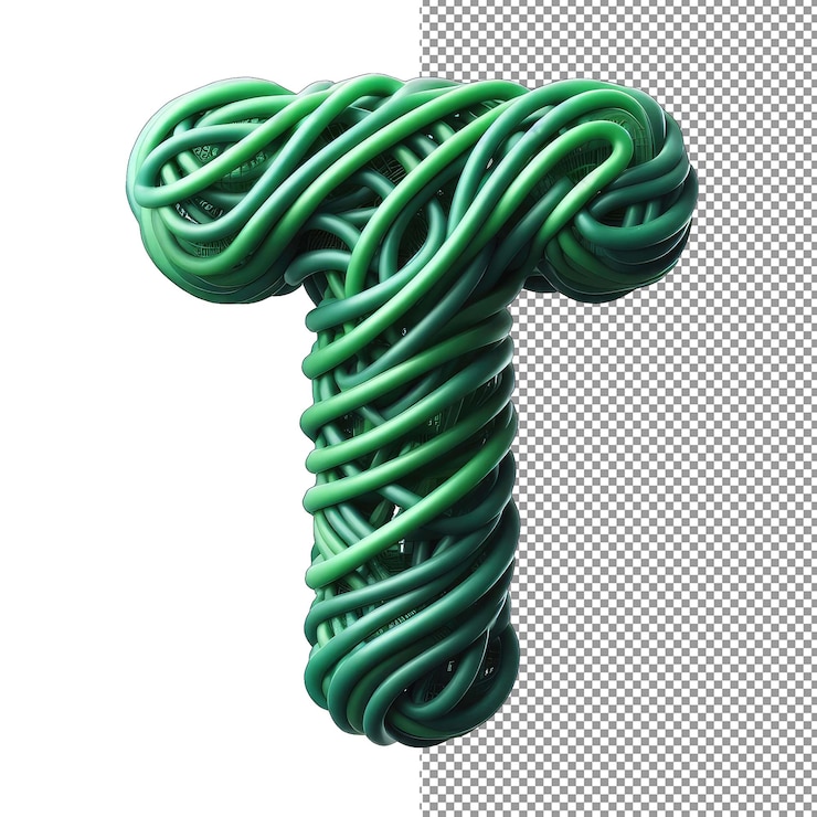 PSD tipografía radiante con letras en 3d