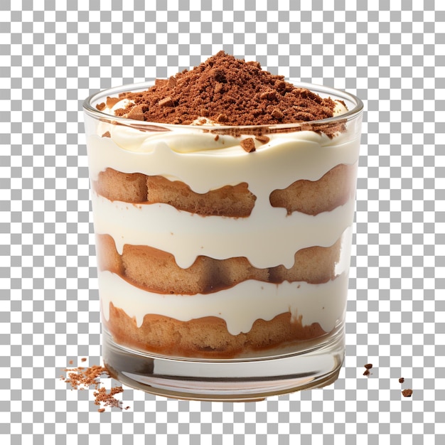 PSD tiramisu em fundo transparente