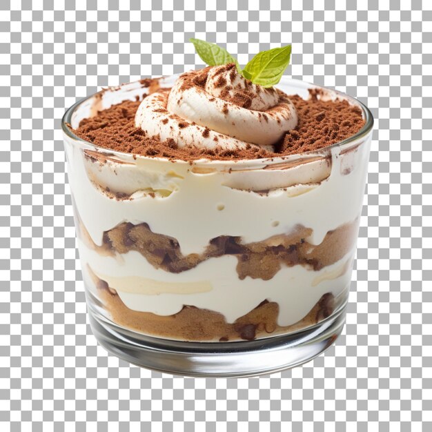 PSD tiramisu sur un fond transparent