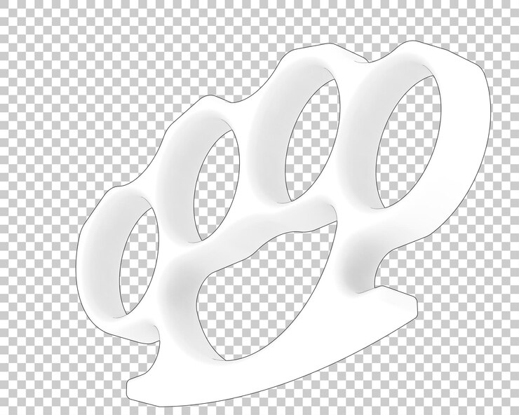 PSD tirapugni isolati su sfondo trasparente 3d rendering illustrazione