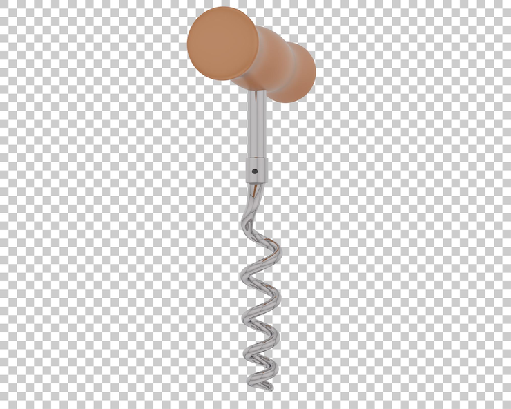 PSD tire-bouchon sur fond transparent illustration de rendu 3d