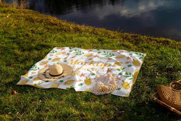Tischdeckentextil für Picknick auf dem Boden