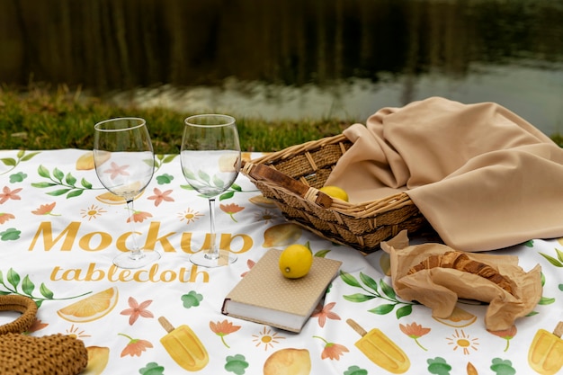 PSD tischdeckentextil für picknick auf dem boden