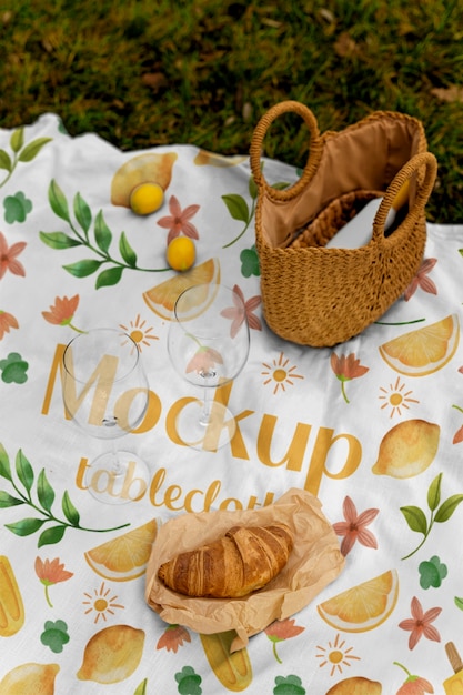 Tischdeckentextil für Picknick auf dem Boden