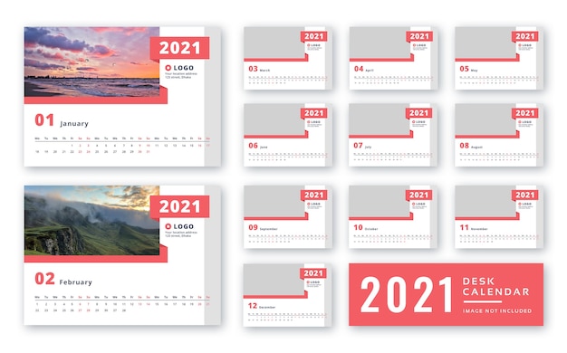 Tischkalender 2021 druckfertige vorlage