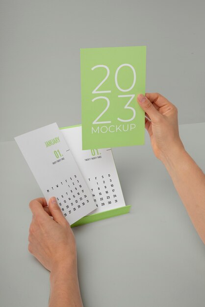 Tischkalender mockup design