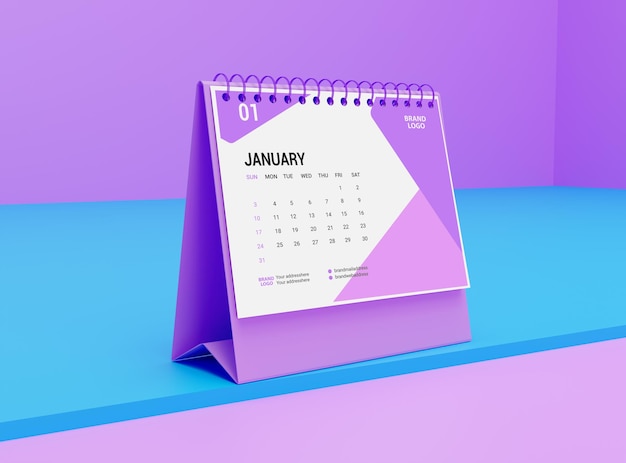 Tischkalender mockup design