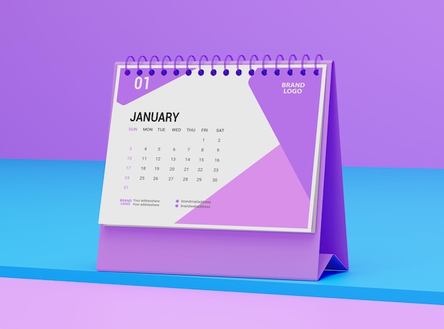 Tischkalender Mockup Design