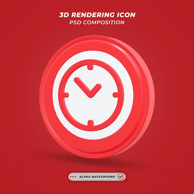 Tischuhr-Symbol in 3D-Rendering