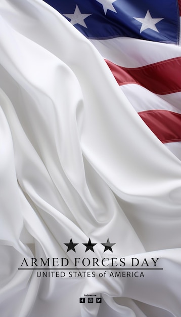 PSD tissu blanc ondulé avec un motif de drapeau américain intelligence artificielle générative