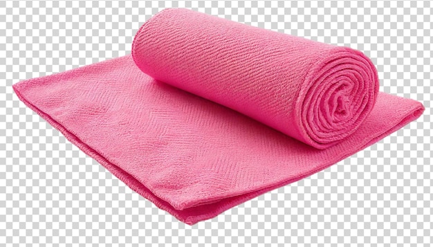 PSD tissu de microfibre rose isolé sur fond transparent