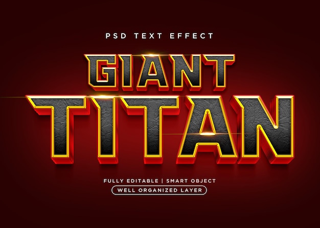 Titan-Texteffekt im 3D-Stil