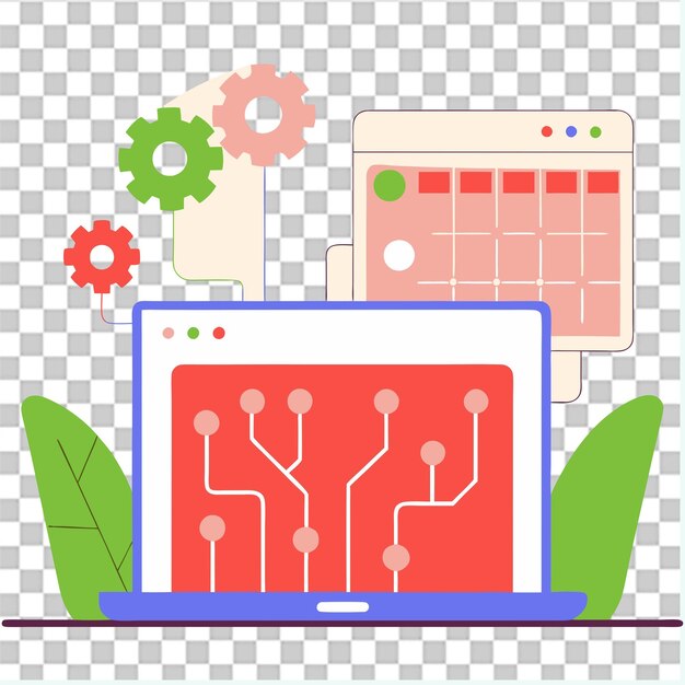 Title Programming concept illustration highlighting coding and software development process