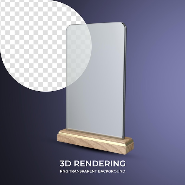 titular de folleto representación 3d fondo transparente aislado
