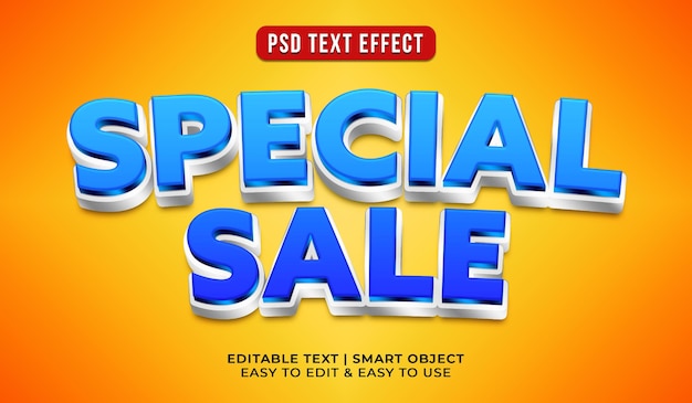Título de efecto de texto especial de venta