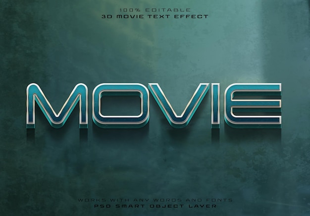 Título de película de superhéroe de efecto de texto cinematográfico Mockup