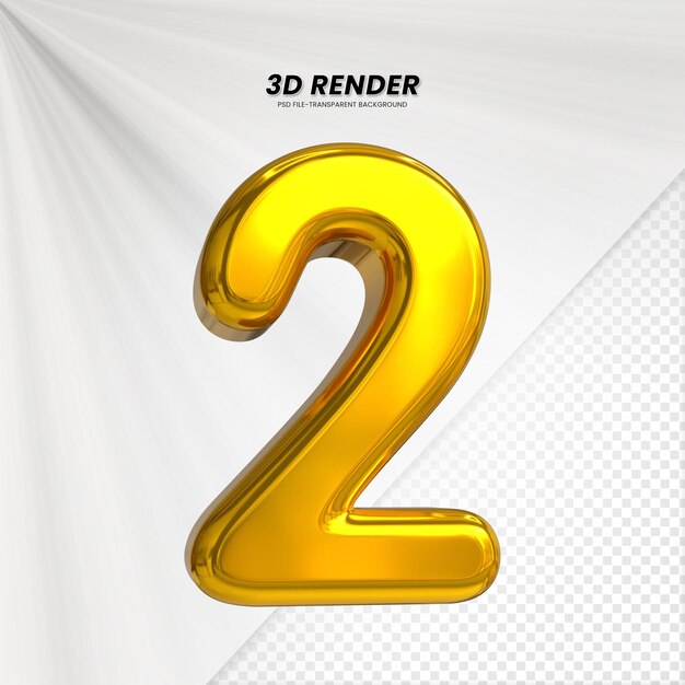 Título de venta de descuento de precio 3d 3d renderización para la composición 2 concepto de número