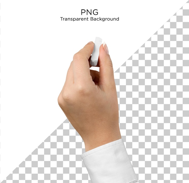 La tiza en la mano png foto psd