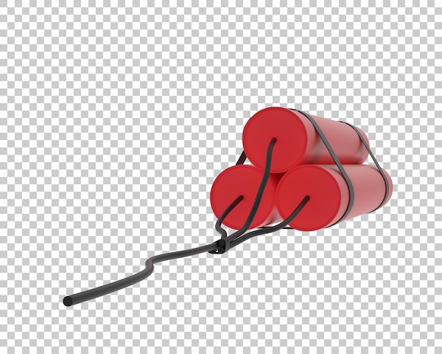 TNT isolato su sfondo trasparente illustrazione di rendering 3D