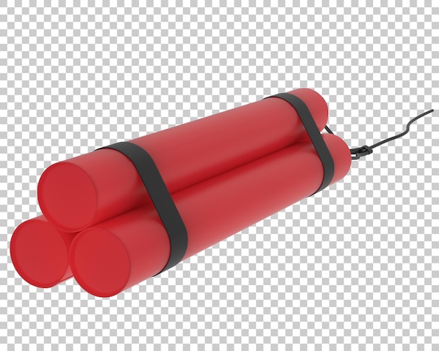 TNT isoliert auf durchsichtigem Hintergrund 3D-Rendering-Illustration