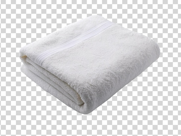 PSD toalha branca dobrada isolada sobre um fundo transparente